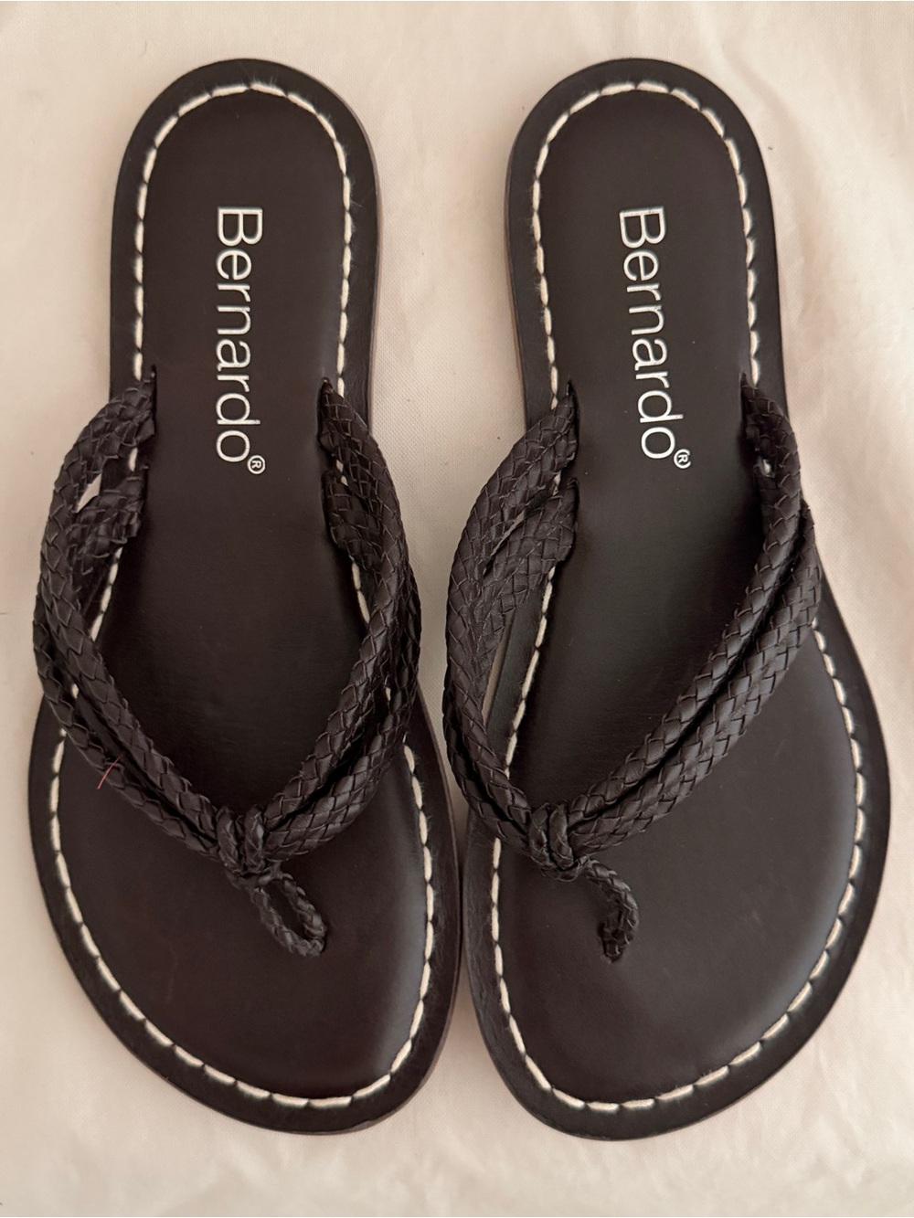 Bernardo Miami Woven Leather Sandals in Chocolate Brown - Women’s 8